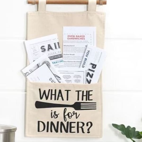 SALE + FLAT SHIPPING! Kitchen Take-Out Menu Holder, Bag Holder, Hanging Bag