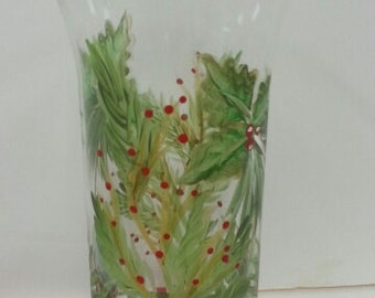 Hand-Painted Glass Vase