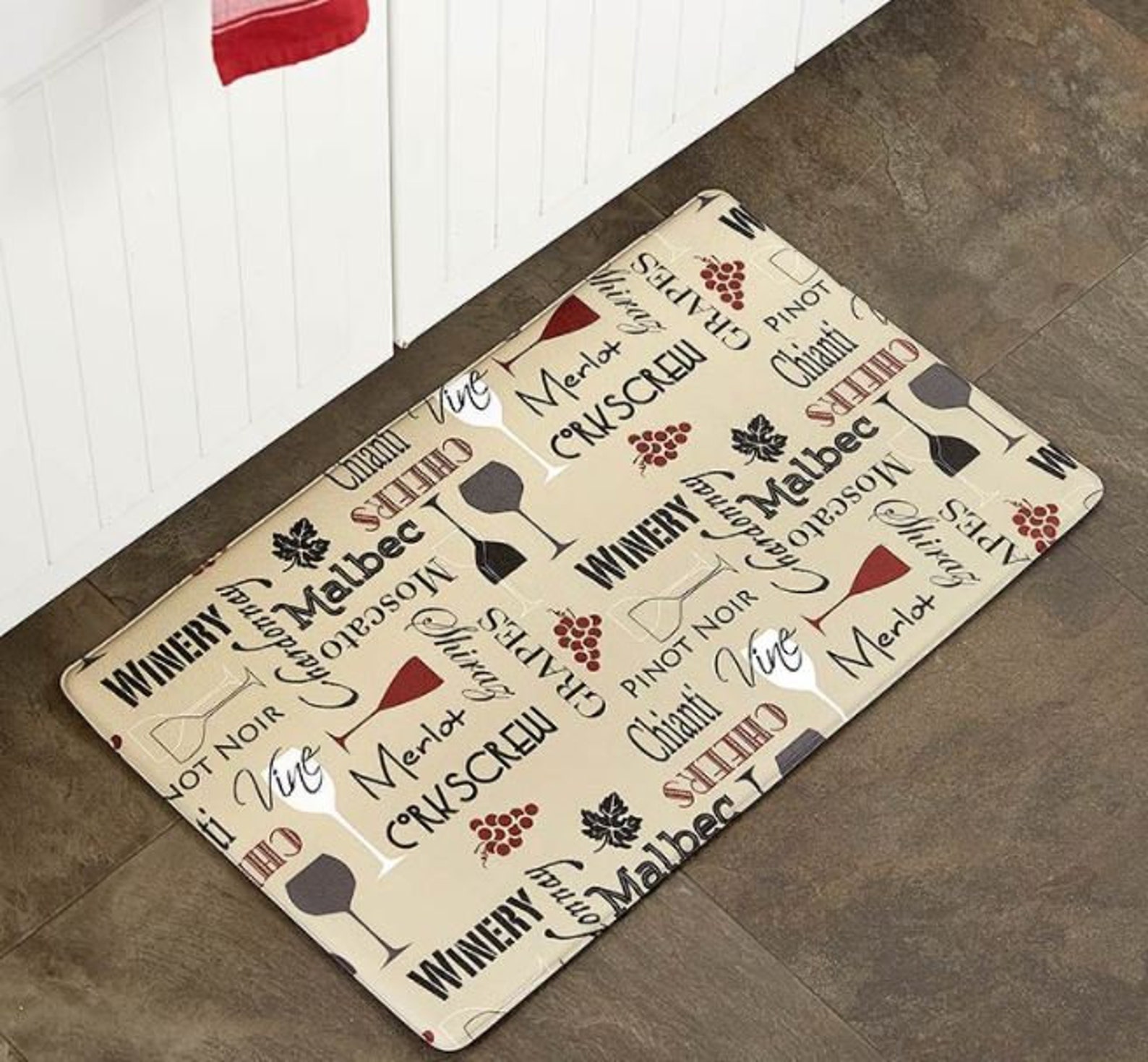 FLAT SHIPPING Themed Antifatigue Kitchen Mats Wine Mat Etsy