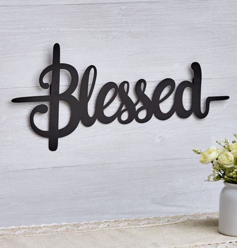 FLAT SHIPPING Inspirational Metal Wall Art Words Wall Art Etsy