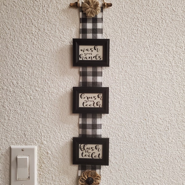 Farmhouse Bathroom Decor Etsy