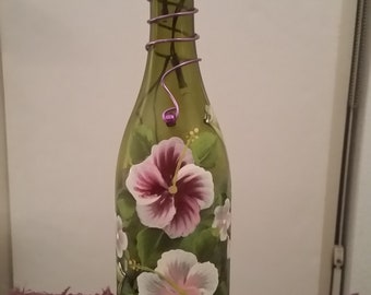 Hand-Painted Wine Bottle Lamp