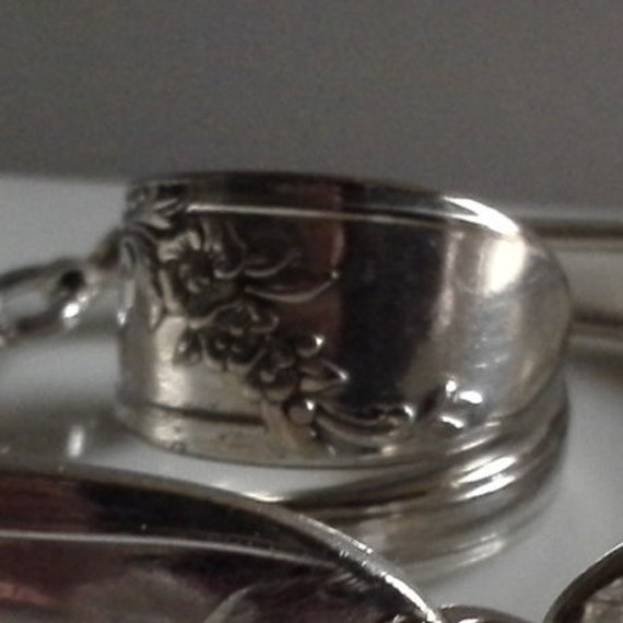 Spoon ring  crafted from 1946 Queen Bess pattern. - image 2