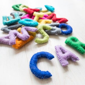 ABC Toy. Alphabets A to Z. Educational Toy. Felt letters. Learn spelling. Montessori Sensory Play Toddler gift. Handmade image 3