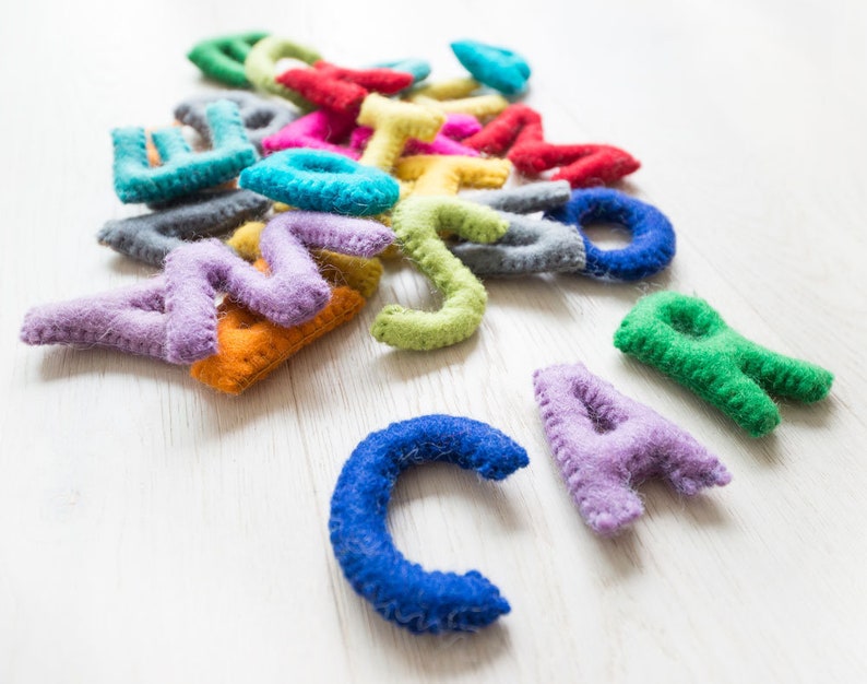 ABC Toy. Alphabets A to Z. Educational Toy. Felt letters. Learn spelling. Montessori Sensory Play Toddler gift. Handmade image 3