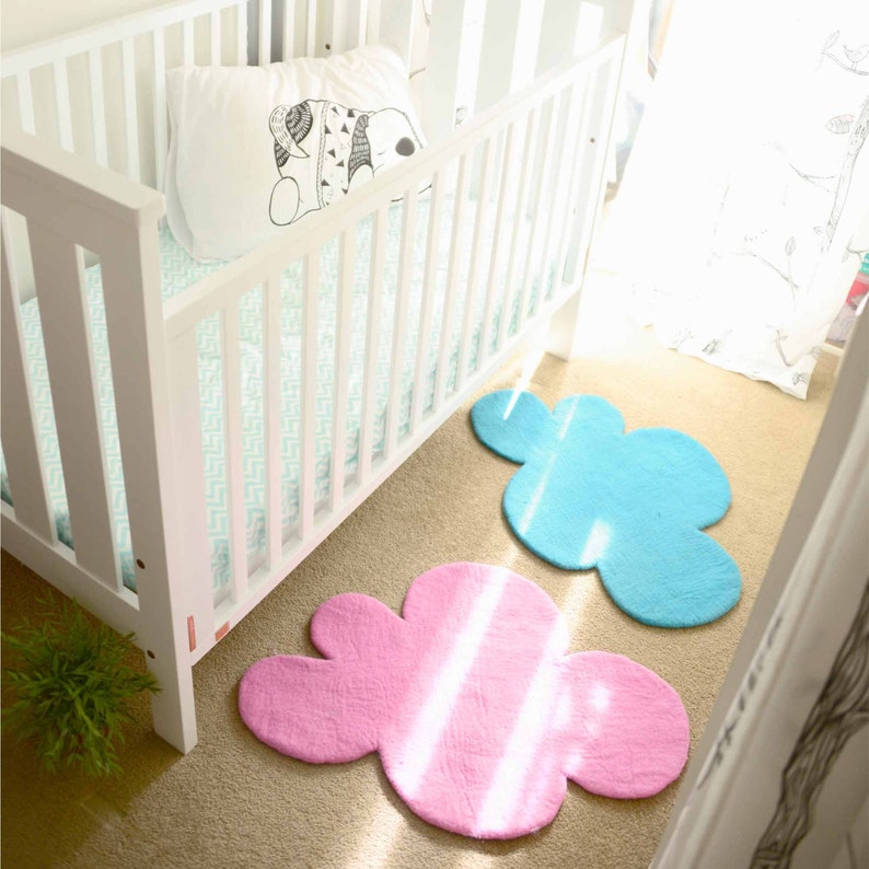 CLOUD FELT RUG Pink Felt Rug Nursery Rug Pink Rug Felted Etsy