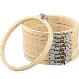 20cm Embroidery Hoop Bamboo Wooden kit, 8 Inch Cross Stitch DIY, Wood Ring Frame Fabric Sewing supplies