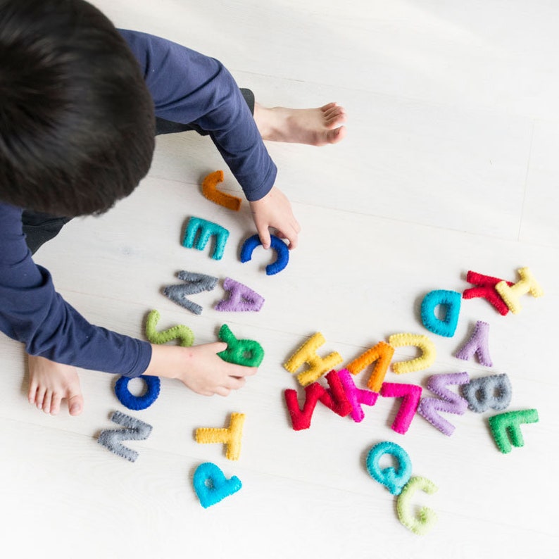 ABC Toy. Alphabets A to Z. Educational Toy. Felt letters. Learn spelling. Montessori Sensory Play Toddler gift. Handmade image 2