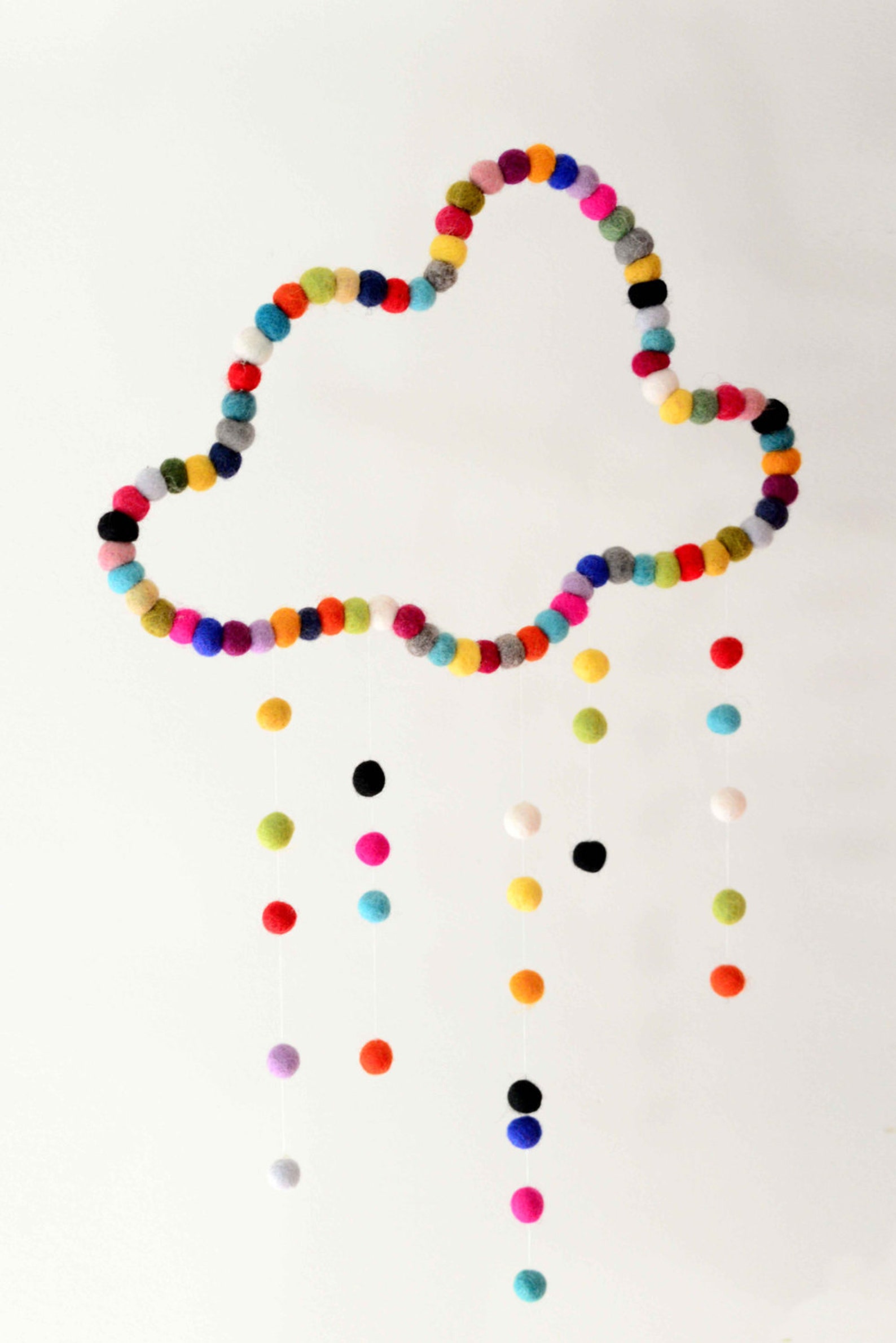 Cloud Mobile. COLOURFUL RAINBOW MOBILE. Baby Nursery Mobile. Etsy