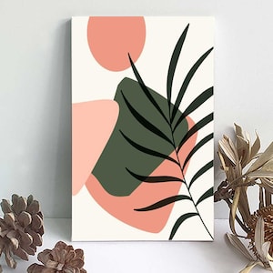Paint By Numbers DIY Painting Kit, 20x30 Framed Canvas PINK PLANT Abstract Geometry Home Wall Decor Art Craft Supplies Kids Adult