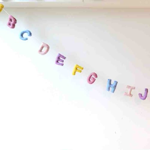 Rainbow ABC Garland. Alphabet Garland. Nursery Wall Decor. Etsy