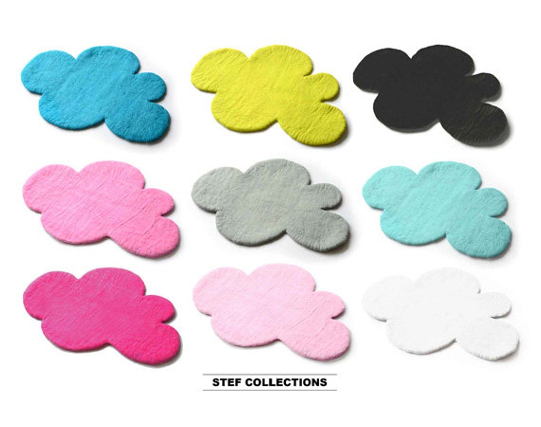 CLOUD Rug Felt Rug large Size Pink Grey Kids Rug Etsy