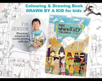 Kids Colouring book, Drawn BY A KID for kids, Drawing Book, Colouring Pages, Gift for kids, Gift for boys, Girls, Children art activity book