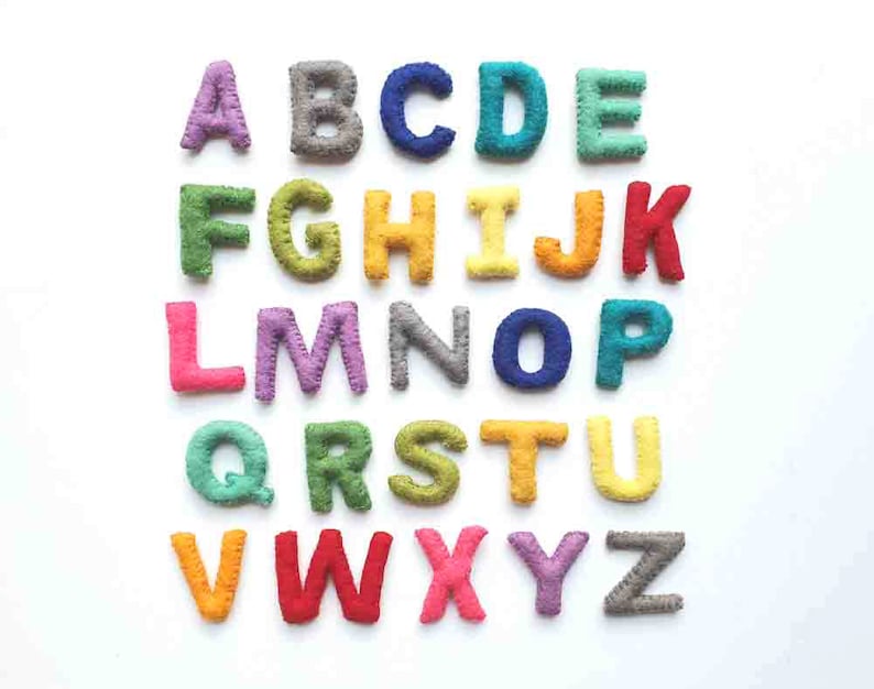 ABC Toy. Alphabets A to Z. Educational Toy. Felt letters. Learn spelling. Montessori Sensory Play Toddler gift. Handmade image 1