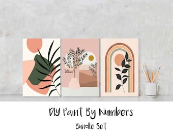 Paint By Numbers DIY Painting Kit, 20x30 Framed Canvas Abstract ARCHWAY Plant BUNDLE Home Wall Decor Art Craft Supplies Kids Adult Beginners