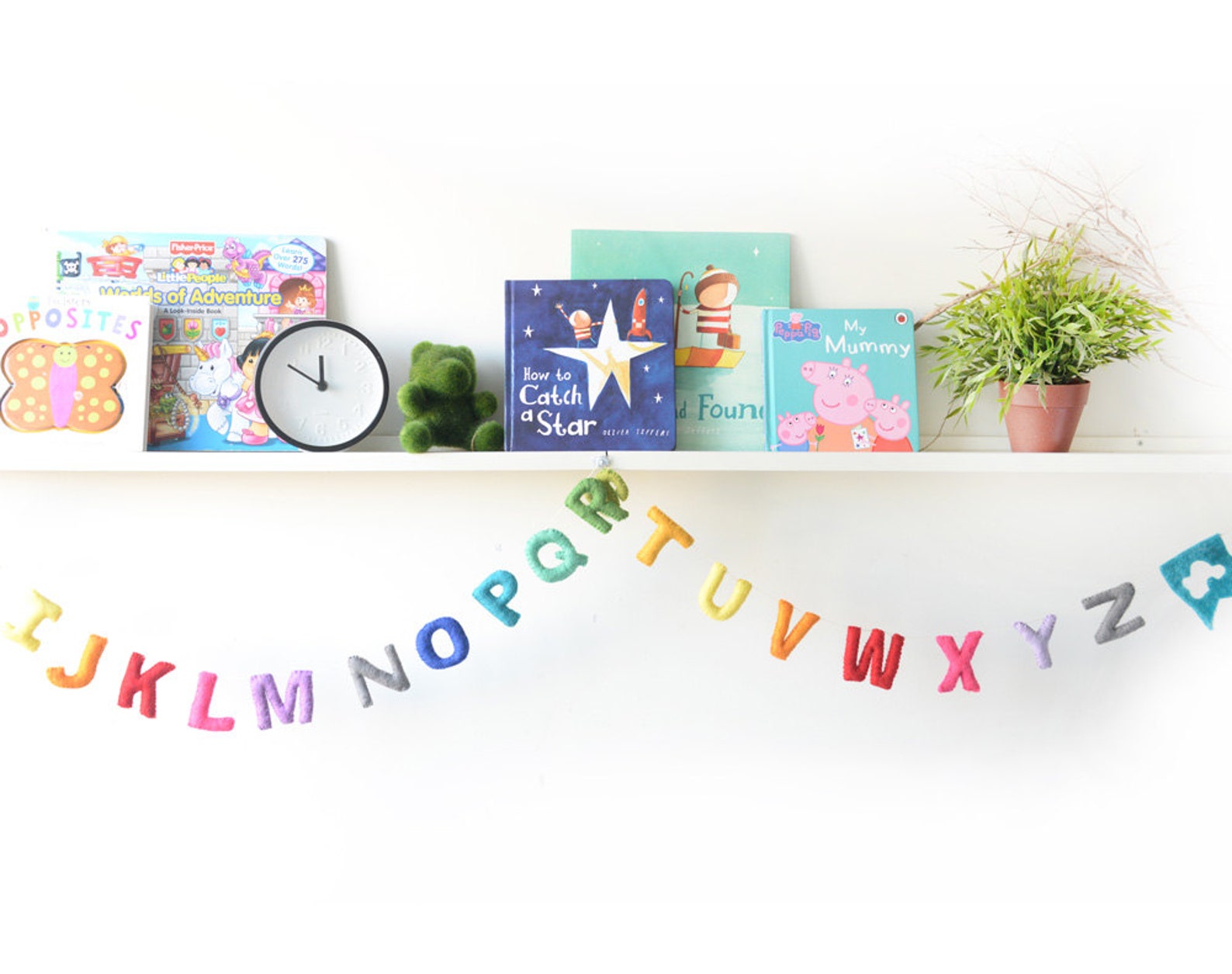 Rainbow ABC Garland. Alphabet Garland. Nursery Wall Decor. Etsy