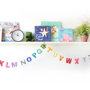 Rainbow ABC Garland. Alphabet Garland. Nursery Wall Decor. Educational Toy.Room Decor. Kids Room.Felt Garland. Bunting Montessori Home Decor image 5