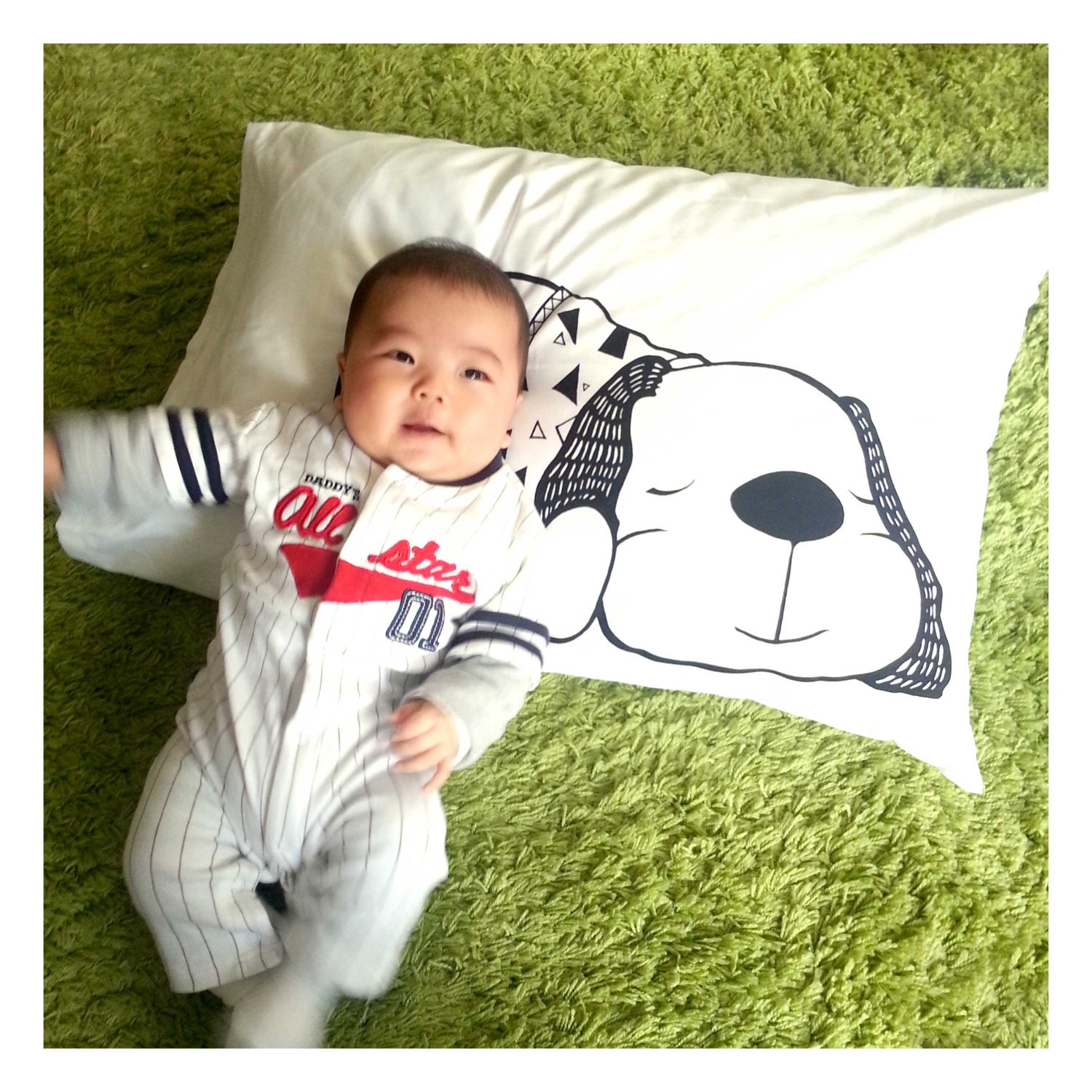 Sleepy Puppy Pillow case Kids Pillowcases Pillow Kids Etsy