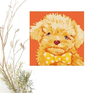 Malen nach Zahlen Hunde DIY Malen Kit Tier Hund 3 für Kinder Erwachsene Anfänger Kunst Bastelbedarf Wohnkultur