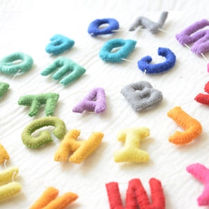 Rainbow ABC Garland. Alphabet Garland. Nursery Wall Decor. Educational Toy.Room Decor. Kids Room.Felt Garland. Bunting Montessori Home Decor image 6