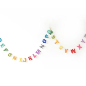 Rainbow ABC Garland. Alphabet Garland. Nursery Wall Decor. Educational Toy.Room Decor. Kids Room.Felt Garland. Bunting Montessori Home Decor image 3