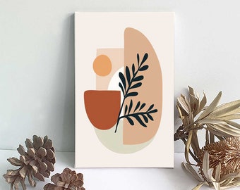 Paint By Numbers DIY Painting Kit, 20x30 Framed Canvas ABSTRACT Pot PLANT Home Wall Decor Art Craft Supplies Kids Adult
