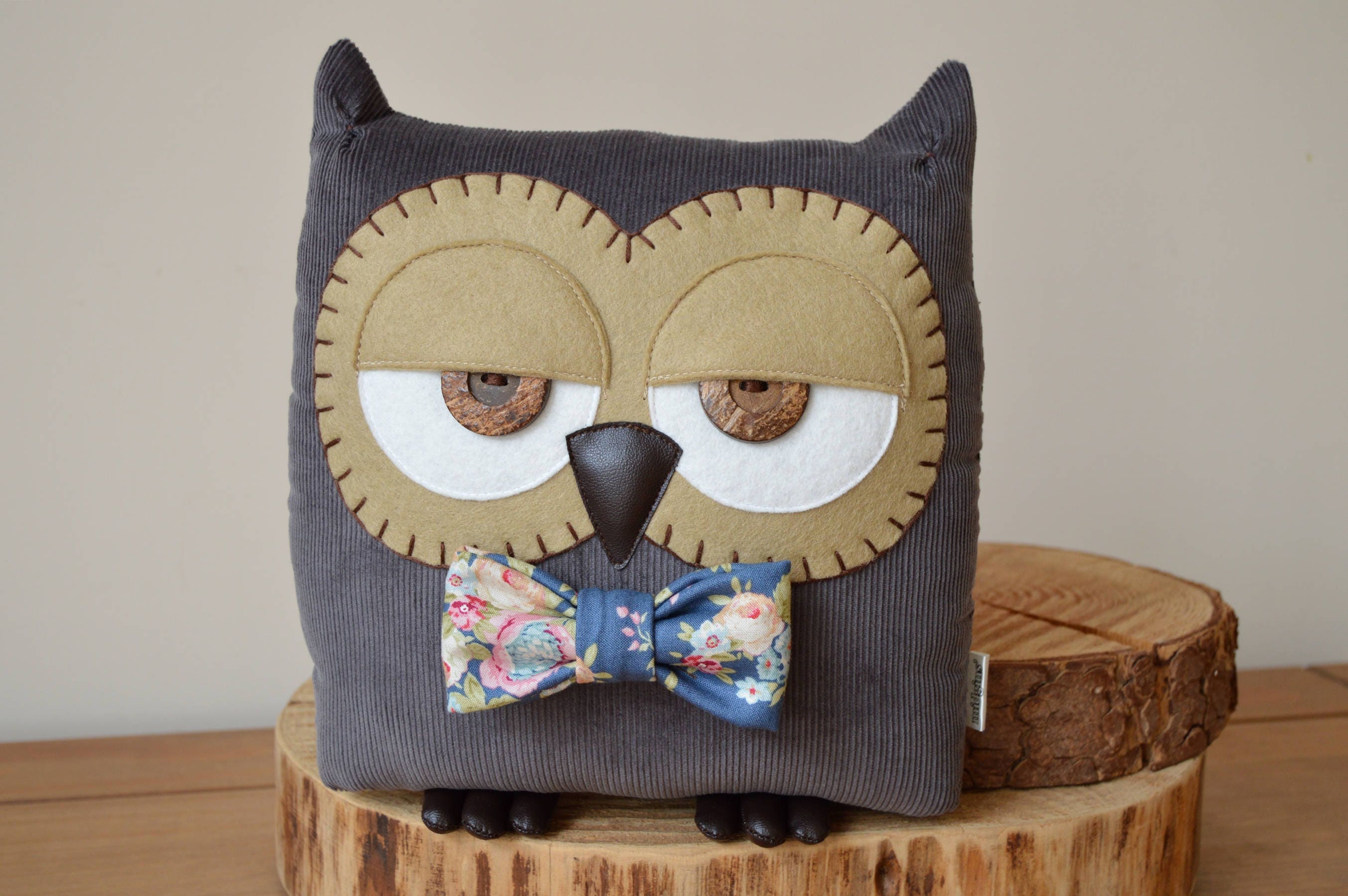 Owl Cushion, Owl Pillow, Owl Interiors, Owl Gift, Shabby Chic, Country Owl, Plush Owl, Decorative Ow