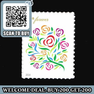 1000 stamps wedding invitations, Vintage Collectible