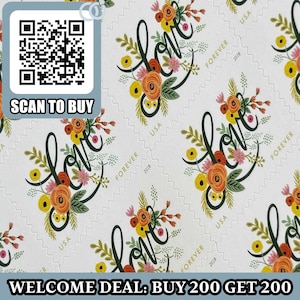 1000 stamps wedding invitations, Vintage Collectible