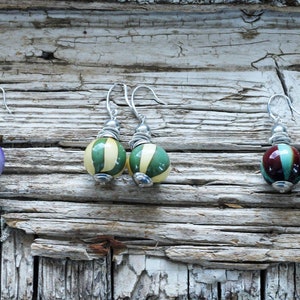 Bubble glass earrings-Blown glass earrings-Murano glass earrings-Orecchini Murano- Boucle d&#39;oreilles en verre-Spicchi collection-3colors