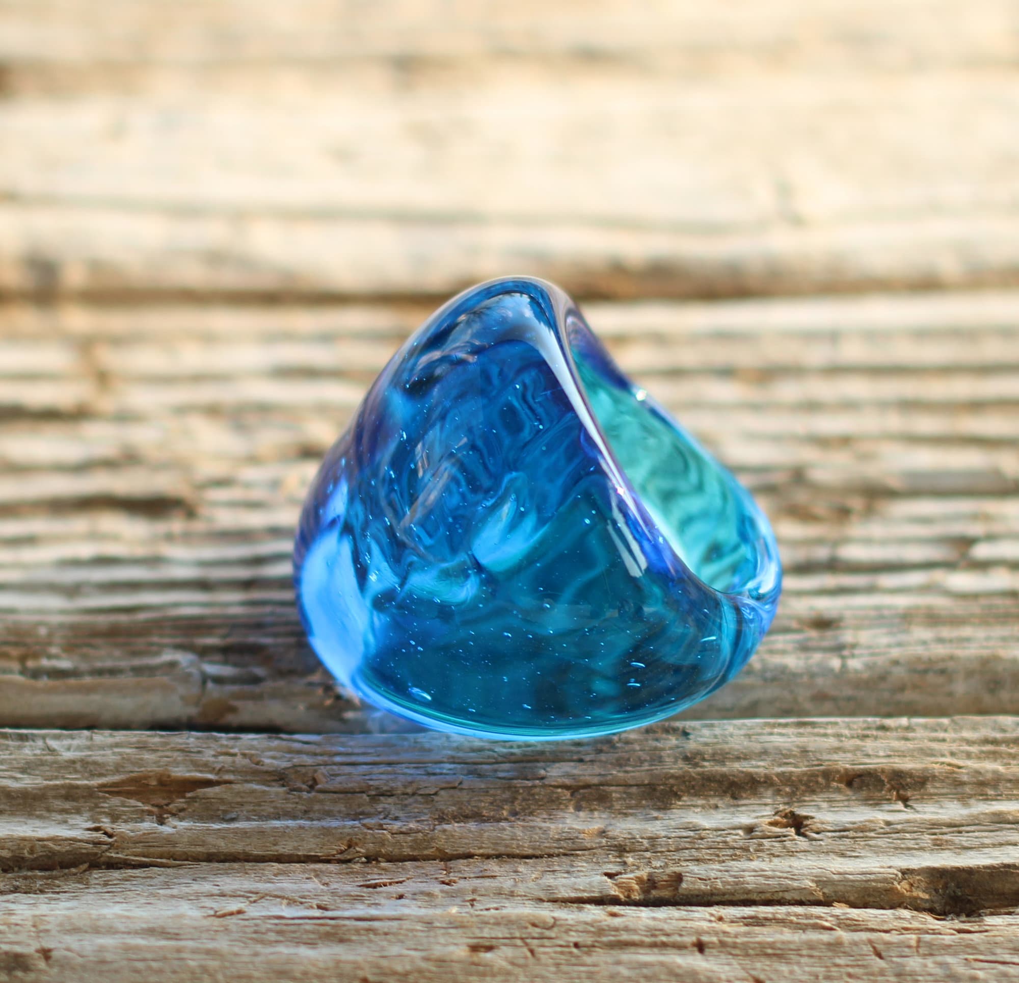 Murano Glass Ring-glass Rings- Lampwork Ring- MEDIUM Size-glass Ring ...