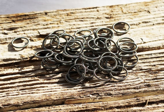 Stainless Steel metal O-rings-10mm- Metal spacers-Bead spacers- Anneaux en acier inoxydable- Molle acciaio