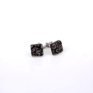 Cufflinks-Glass cufflinks-Handmade glass cufflinks-gemelli in vetro polsini in vetro-Boutons de manchette