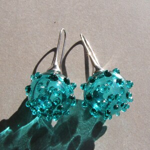 Bubbleglasörhängen-Glasörhängen-Muranoglasörhängen-Boucles d'oreilles en verre-Pendientes de cristal-Orecchini soffiati-7 färger bild 8