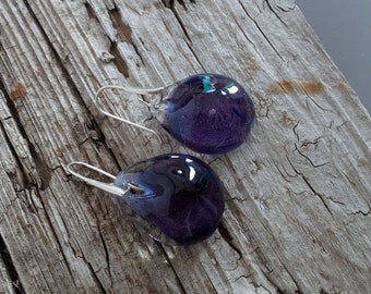 Murano-glasörhängen, sterlingsilver, Lampwork-smycken