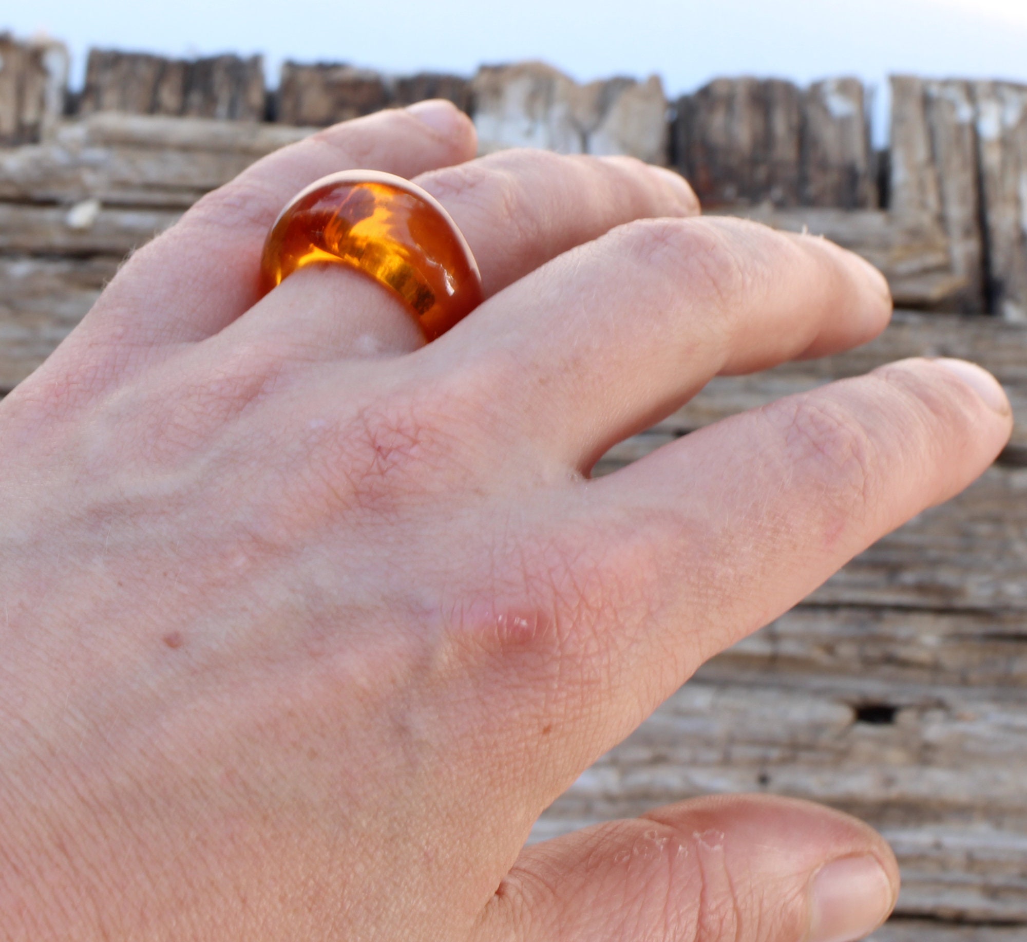 Murano Glass Ring- Glass Rings- EXTRA SMALL Bulb RING- Lampwork Ring ...