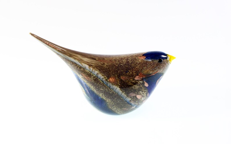 lampwork bird-Blown glass bird-oiseau en verre Glass bird Lampwork glass bird animali vetro soffiato-