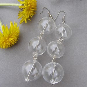 Bubble glass earrings-Blown glass earrings-Murano glass earrings