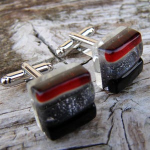 Cufflinks-Glass cufflinks-Handmade glass cufflinks-gemelli in vetro polsini in vetro-Boutons de manchette