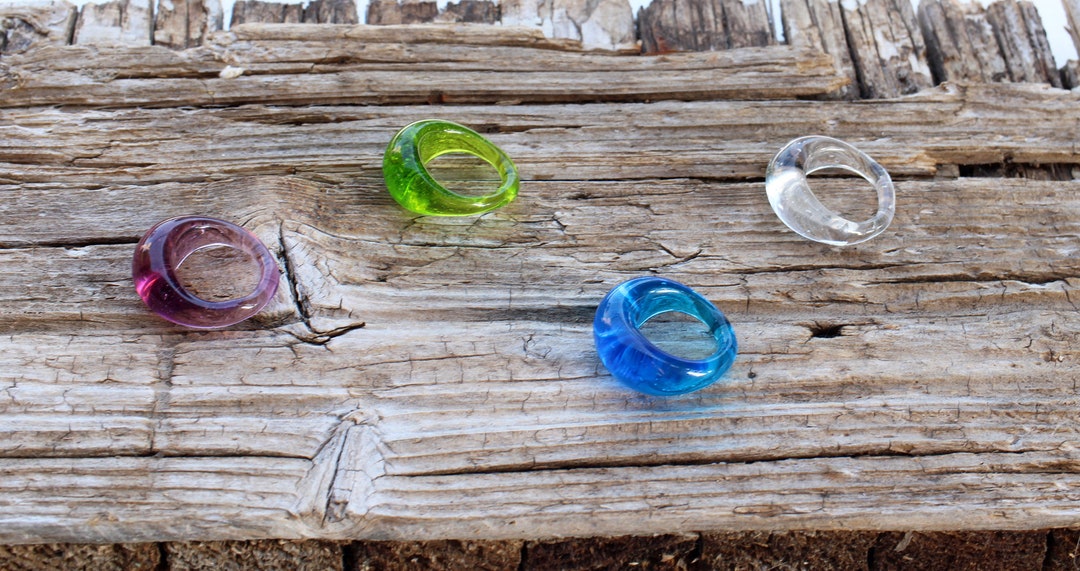 Murano Glass Ring- Glass Rings- EXTRA SMALL Bulb RING- Lampwork Ring ...