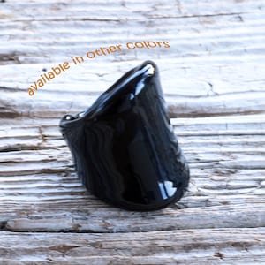 Murano glass ring-MEDIUM SIZE FLAT rings-Glass band ring- Lampwork ring-glasringe-glass ring-Anello in vetro-Bague en verre -4 colors