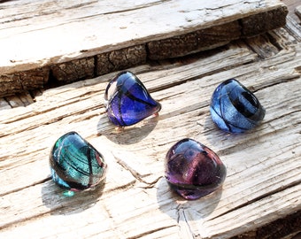 Murano glass ring-Big glass rings- BIG BULB RING- Lampwork ring-Venetian glass ring-glass ring-Anello in vetro-Bague en verre -Dichroic ring