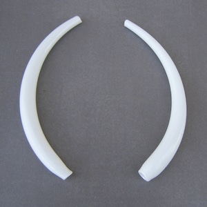 Lampwork glass tubes-set of 2 white