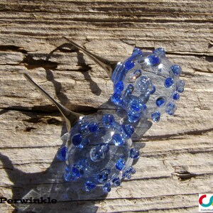 Bubbleglasörhängen-Glasörhängen-Muranoglasörhängen-Boucles d'oreilles en verre-Pendientes de cristal-Orecchini soffiati-7 färger perwinkle