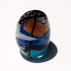UNIQUE RING- Murano glass ring-Lampwork ring-Venetian glass jewelry-glass ring- glass ring-Anello in vetro-Bague en verre-SIZE 8