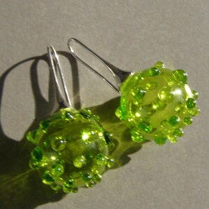 Bubbleglasörhängen-Glasörhängen-Muranoglasörhängen-Boucles d'oreilles en verre-Pendientes de cristal-Orecchini soffiati-7 färger bild 9