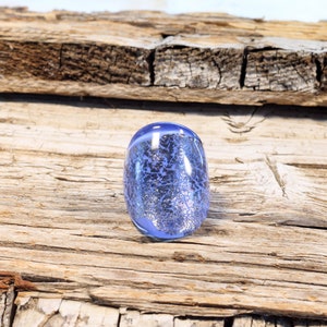 Murano glass ring-Lampwork ring-Glass jewelry-glass ring-blue glass ring-Anello in vetro-Bague en verre