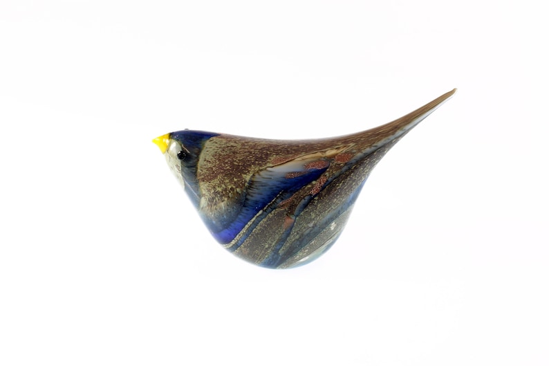 lampwork bird-Blown glass bird-oiseau en verre Glass bird Lampwork glass bird animali vetro soffiato-