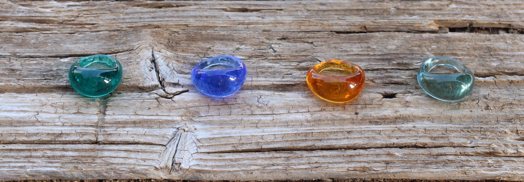Murano Glass Ring- Glass Rings- EXTRA SMALL Bulb RING- Lampwork Ring ...