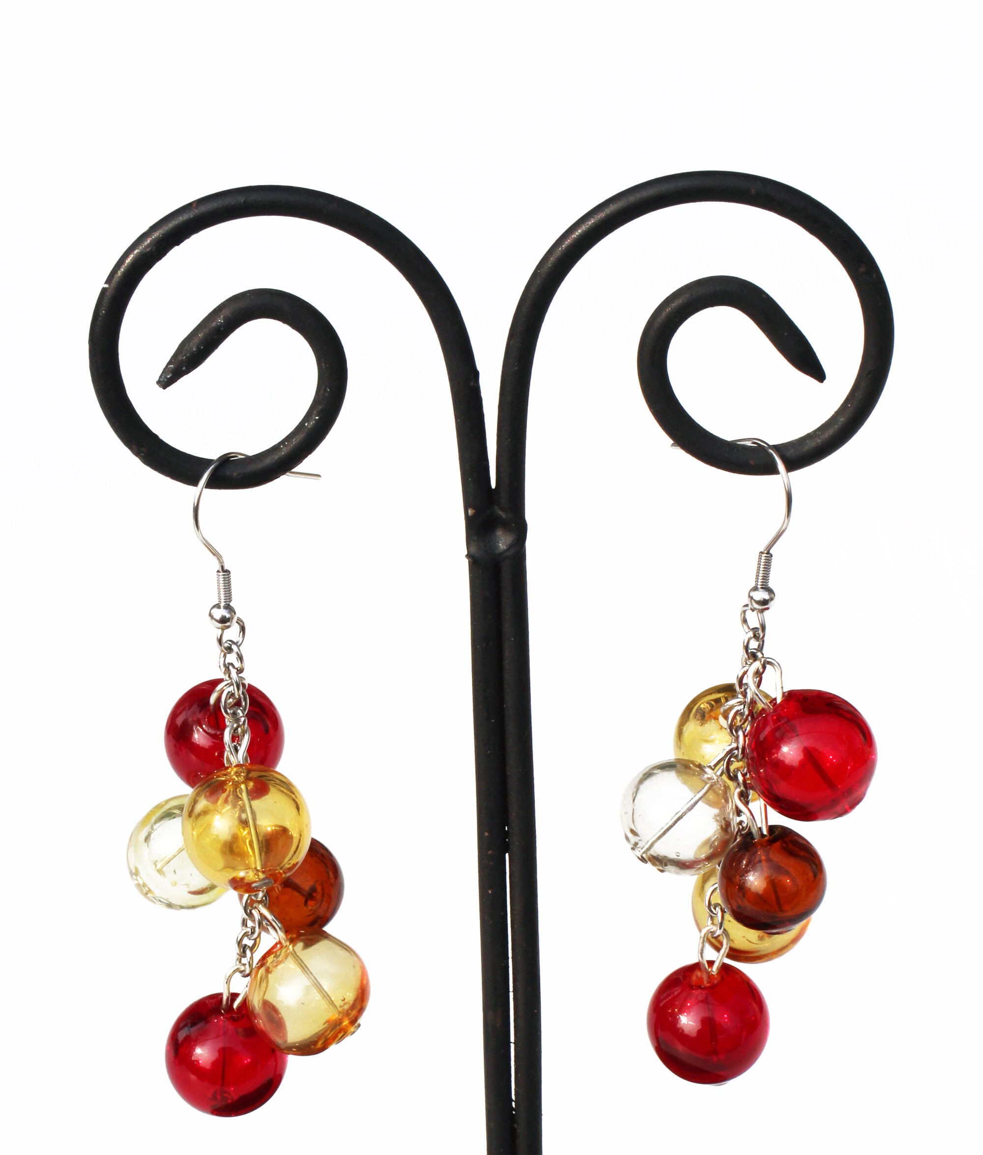 Bubble Glass Dangle Earrings Blown Glass Earrings Glass Etsy UK